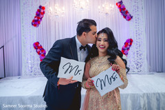 Dazzling Indian couple at the reception ceremony Dazzling Indian couple at the reception ceremony