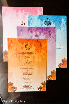 Colorful Indian wedding invitations capture. Colorful Indian wedding invitations capture.