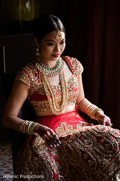 Enchanting Indian bride on her ceremony outfit. Enchanting Indian bride on her ceremony outfit.