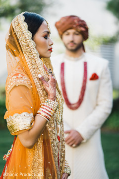 Impressive Indian bridal first look capture. Impressive Indian bridal first look capture.