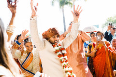 Elegant Indian groom during the Baraat celebration. Elegant Indian groom during the Baraat celebration.