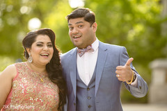 Joyful Indian bride and groom outdoors capture. Joyful Indian bride and groom outdoors capture.