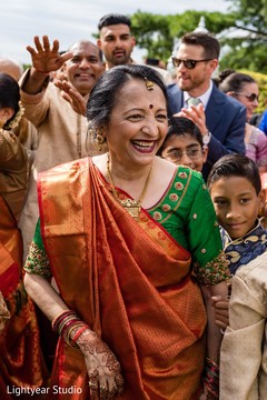 Beautiful family guests during the Baraat Beautiful family guests during the Baraat