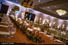 Decoration of the Indian wedding reception Decoration of the Indian wedding reception