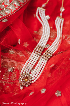 Jewelry of Indian bride prior to the ceremony Jewelry of Indian bride prior to the ceremony