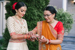 Indian bride and special guest prior to the ceremony Indian bride and special guest prior to the ceremony