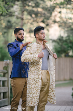 Indian groom getting ready for the ceremony Indian groom getting ready for the ceremony