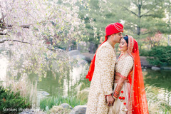 Indian bride and groom by the river Indian bride and groom by the river