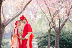 Indian bride and groom glowing in their wedding attire. Indian bride and groom glowing in their wedding attire.