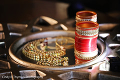 Marvelous Indian bridal red and golden bangles. Marvelous Indian bridal red and golden bangles.