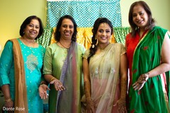 Indian wedding guests with bride showing their mehndi art. Indian wedding guests with bride showing their mehndi art.
