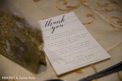 Closeup capture of Indian wedding thank you card. Closeup capture of Indian wedding thank you card.