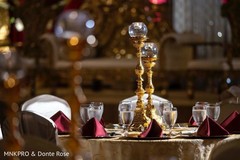 Elegant Indian wedding table centerpiece decor. Elegant Indian wedding table centerpiece decor.