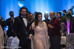 Gorgeous Indian bride and groom entering to reception. Gorgeous Indian bride and groom entering to reception.