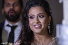 Joyful Indian bride at her reception party. Joyful Indian bride at her reception party.