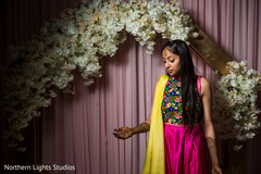 Lovey Indian bride with her henna art done. Lovey Indian bride with her henna art done.