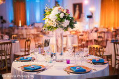Floral arrangement details for the reception Floral arrangement details for the reception