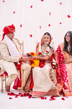 Indian bride during the vows Indian bride during the vows