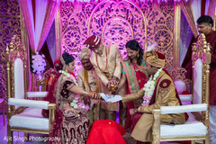 Indian bride and groom during the ceremony Indian bride and groom during the ceremony