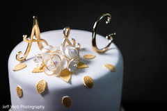 Closeup capture of Indian wedding cake letters topper. Closeup capture of Indian wedding cake letters topper.