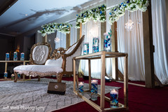 Stunning Indian wedding stage flowers and lights decor. Stunning Indian wedding stage flowers and lights decor.
