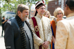 Indian groom and special guests during the baraat Indian groom and special guests during the baraat