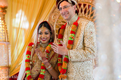 Dazzling Indian bride and groom at their wedding. Dazzling Indian bride and groom at their wedding.
