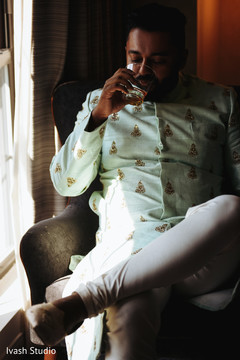 Indian groom getting relax capture. Indian groom getting relax capture.