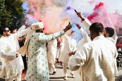 Colorful Indian groom's baraat celebration. Colorful Indian groom's baraat celebration.