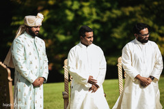 Indian groom waiting for Indian bride at ceremony. Indian groom waiting for Indian bride at ceremony.