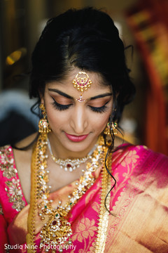 Elegant Indian bridal tikka photo. Elegant Indian bridal tikka photo.