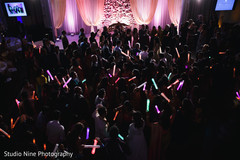 Stunning Indian wedding reception dance lights. Stunning Indian wedding reception dance lights.