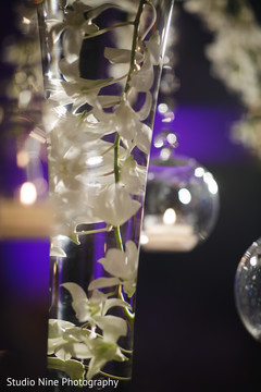Marvelous Indian wedding flowers in a glass decor. Marvelous Indian wedding flowers in a glass decor.