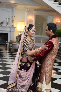 Heartwarming Indian bride and groom's first look. Heartwarming Indian bride and groom's first look.