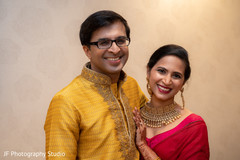 Lovely Indian bride and groom's portrait. Lovely Indian bride and groom's portrait.
