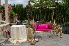 Colorful Indian wedding ceremony swing seat. Colorful Indian wedding ceremony swing seat.