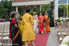 Indian bride and groom meeting at the wedding ceremony. Indian bride and groom meeting at the wedding ceremony.