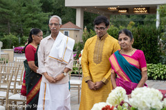 Indian bride and groom meeting at the wedding ceremony. Indian bride and groom meeting at the wedding ceremony.