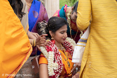 Maharani being blessed at ceremony. Maharani being blessed at ceremony.