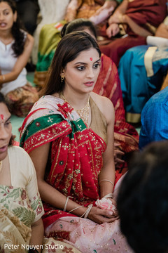 Closeup capture of Indian bride at her Haldi celebration. Closeup capture of Indian bride at her Haldi celebration.