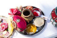 Closeup capture of Indian wedding ceremony items. Closeup capture of Indian wedding ceremony items.