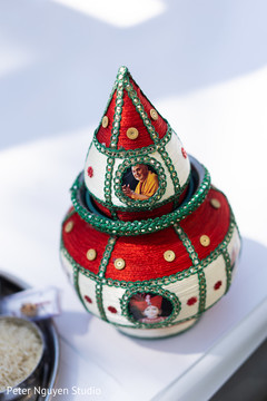 Colorful Indian wedding ceremony ritual pot. Colorful Indian wedding ceremony ritual pot.