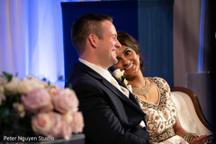 Indian lovebirds at wedding reception. Indian lovebirds at wedding reception.