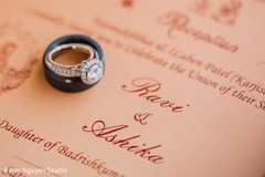 Stunning Indian wedding engagement ring and wedding band. Stunning Indian wedding engagement ring and wedding band.