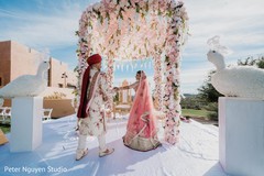 Indian bride and groom magical scene. Indian bride and groom magical scene.