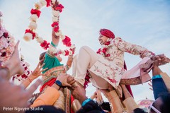 Cheerful Indian baraat outdoors photography. Cheerful Indian baraat outdoors photography.