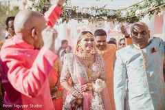 Incredible capture of Indian bride walking to her ceremony. Incredible capture of Indian bride walking to her ceremony.