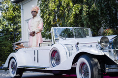 Indian groom riding the car Indian groom riding the car
