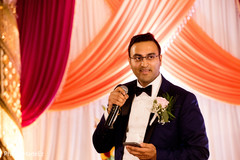 Indian groom at his reception speech capture. Indian groom at his reception speech capture.