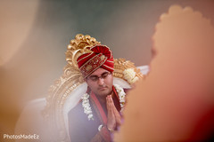 Dreamy capture of Indian groom at his ceremony celebration. Dreamy capture of Indian groom at his ceremony celebration.